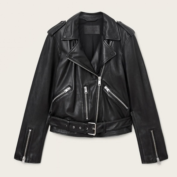 All Saints Jackets & Blazers - All Saints Balfern Leather Moto Jacket